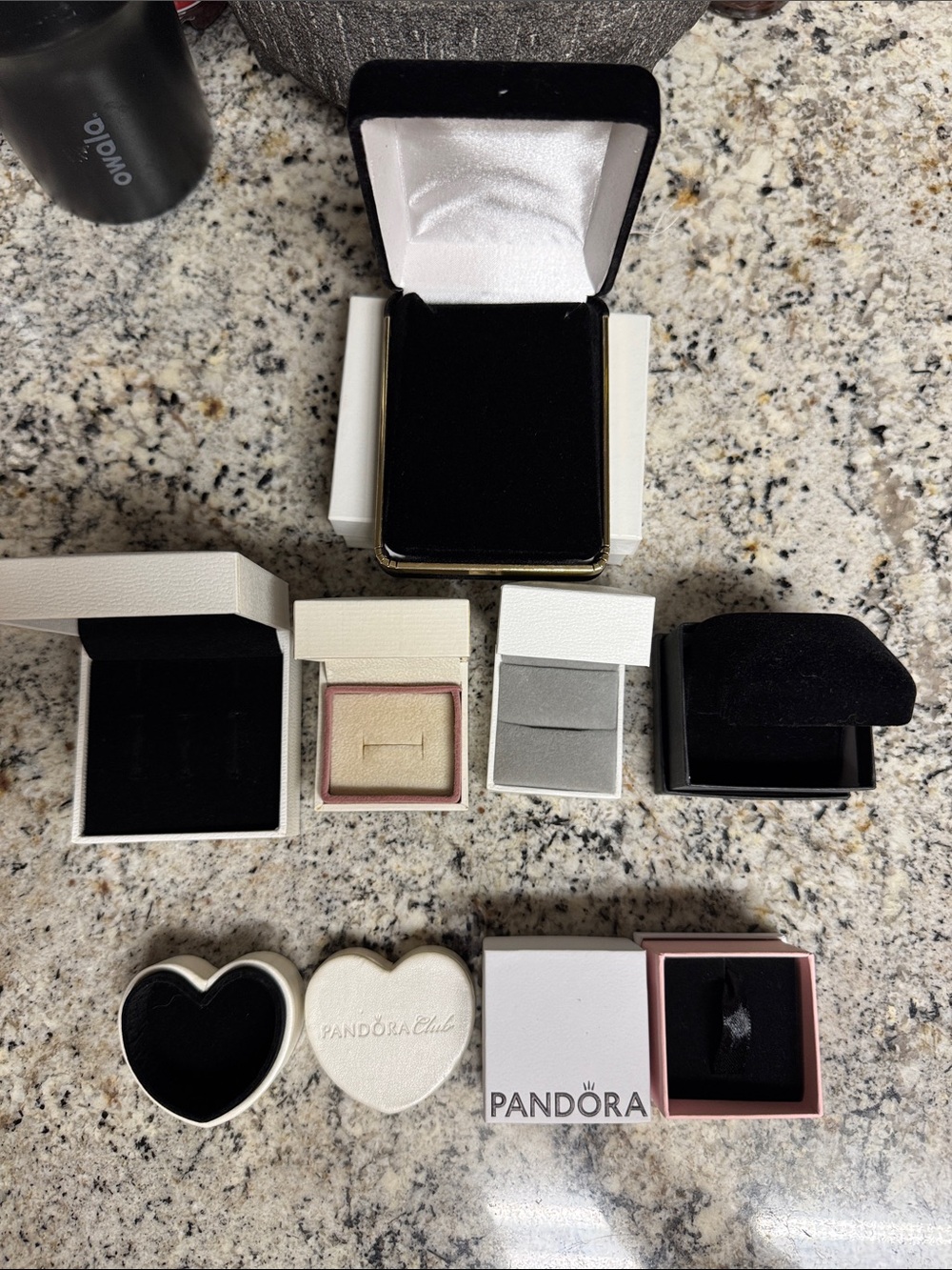 Pandora Mixed Jewelry Gift Boxes - Black, White, Pink